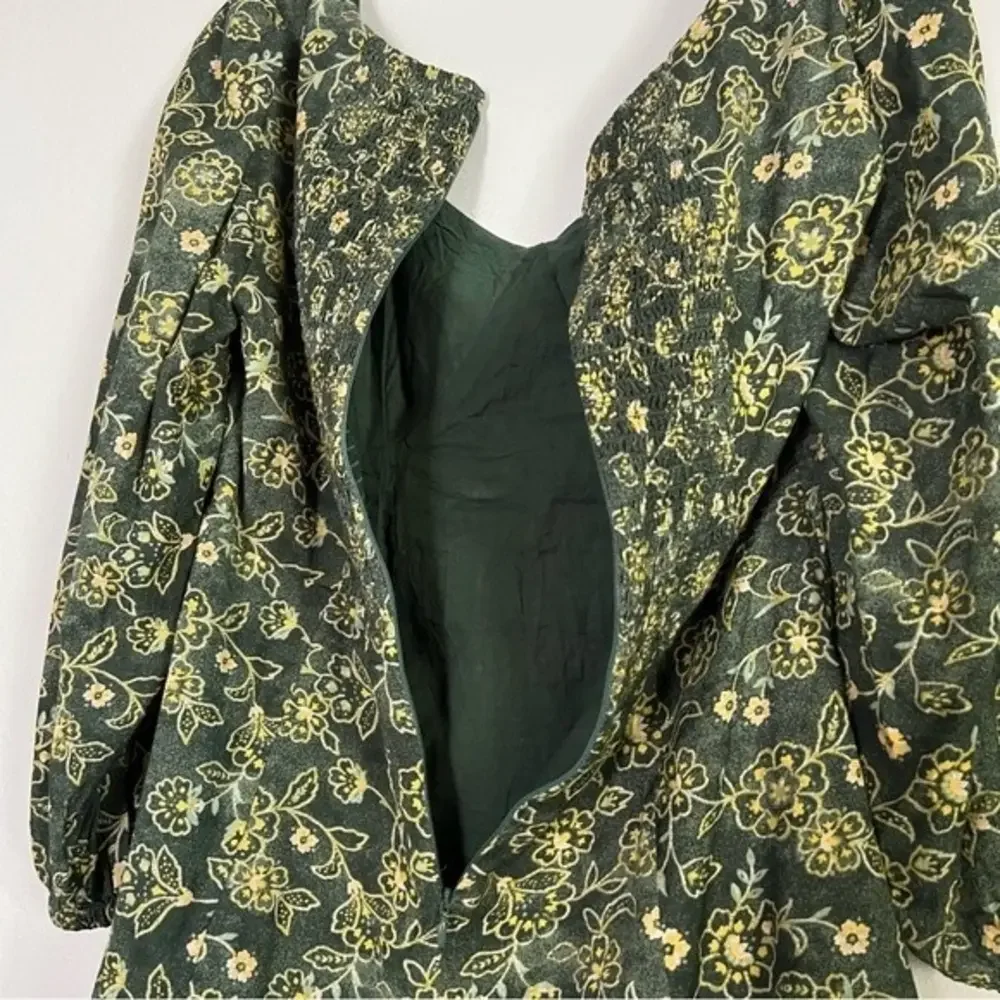 J. Crew Vintage Vines Green Sweetheart Floral Mini Dress‎ - 8